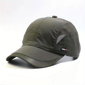 Quick-drying Mesh Baseball Cap - Breathable Sun Hat for Men - Outdoor Fishing & Summer Activities - Army Green - Adjustable (56-60cm)