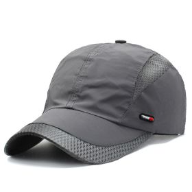 Quick-drying Mesh Baseball Cap - Breathable Sun Hat for Men - Outdoor Fishing & Summer Activities - Dark Gray - Adjustable (56-60cm)