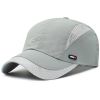 Quick-drying Mesh Baseball Cap - Breathable Sun Hat for Men - Outdoor Fishing & Summer Activities - Light Grey - Adjustable (56-60cm)