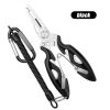 Multifunction Fishing Pliers Hook Picker Lost Rope Hanging Buckle Fishing Scissors Small Lure Fishing Supplies Tool Accessories - Black