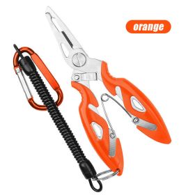 Multifunction Fishing Pliers Hook Picker Lost Rope Hanging Buckle Fishing Scissors Small Lure Fishing Supplies Tool Accessories - Orange