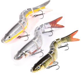 3pcs 8 Segment Fishing Lure Multi Jointed Artificial Bait Slow Sinking Bionic Fishing Bait Ice Fishing Gear - 390 (3pcs With Opp Bag )