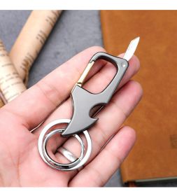 3 In 1 Fidget Spinner Keychain With Pocket Knife Keychain Pendant Beer Bottle Opener - Without knife gyro pp bag