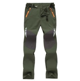 Softshell Pants, Water Repellant Outdoor Apparel - Green - XL