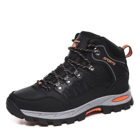 Spring Autumn Winter 36-46 Sport Training Hiking Shoe Waterproof Men Women Casual Fashion Outdoor High-top Cross-country Walking - Black - 41