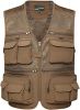 Mens Waistcoat Summer Outdoor Casual Fishing Safari Hiking Vest with Multi-Pocket - L - Khaki