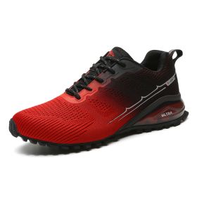 Hiking Shoes Men Trekking Mountain Climbing Boots Backpacking Non-slip Trail Hiking Sneakers Men's Amped Hiking Boots for Male - black red - 41