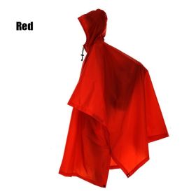 Waterproof 3-in-1 Raincoat Backpack Cover for Hiking, Cycling, and Camping - Protects Your Gear from the Elements - Red