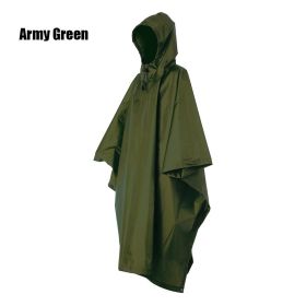 Waterproof 3-in-1 Raincoat Backpack Cover for Hiking, Cycling, and Camping - Protects Your Gear from the Elements - Army Green