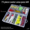 Bionic Bait VIB Thunder Frog Soft Bait; Decoy Lure With Bright Slice; Bait Set - All water access (73pcs)