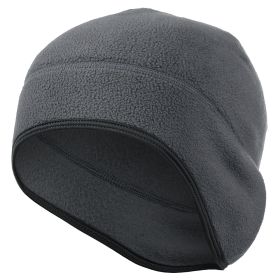 Winter Warm Ear Cover Cap Soft Men Women Ski Snowboard Cycling Skin-friendly Beanies Hiking Polar Fleece Running Windproof Hat - Dark Gray