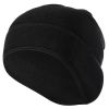 Winter Warm Ear Cover Cap Soft Men Women Ski Snowboard Cycling Skin-friendly Beanies Hiking Polar Fleece Running Windproof Hat - Black