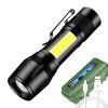 Mini Torch LED Rechargeable Flashlight Portable USB Charging Flashlight High Power Bank Camping Waterproof Long Range Lantern - Only Flashlight