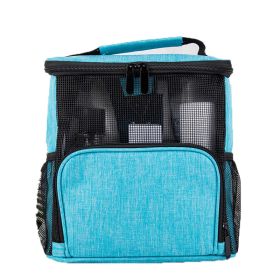 Hanging Toiletry Bag for Women Men, Large Water-resistant Kit Shaving Bag for Toiletries Shaving Accessories for Travel - Blue