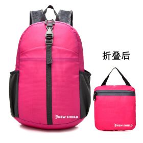 Folding Ultralight Portable Backpack as Outdoor Cycling Mountaineering Travel Backpack - Pink