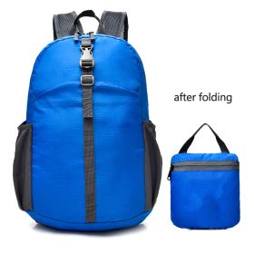 Folding Ultralight Portable Backpack as Outdoor Cycling Mountaineering Travel Backpack - Blue2