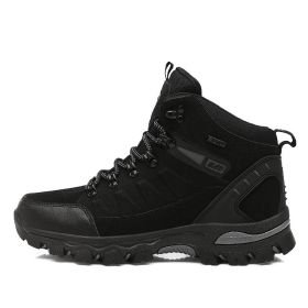 Waterproof Hiking Shoes Men Women Sneakers Mountain Climbing Shoes Outdoor Unisex Sport Hunting Boots Men Trekking Shoes - Black - 45