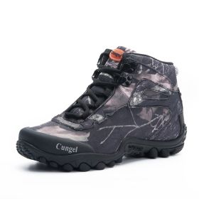 NEW Camo Tactical Boots Men Waterproof Military Tactical Boots Outdoor Combat Shoes Trekking Sneakers Man Hiking Hunting Boots - Black - 43