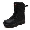 Comfort Beige Outdoor Hiking Boots Couple Men Trekking Shoes Women Big Size Military Tactical Boots For Men hiking sheos snow bo - Black -S208 - 41