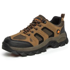 Professional High-quality All-season General Hiking Shoes Non-slip Wear-resistant Men Sneakers Breathable Casual Women Sneakers - Orange - 36