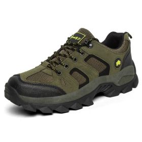 Professional High-quality All-season General Hiking Shoes Non-slip Wear-resistant Men Sneakers Breathable Casual Women Sneakers - Army Green - 37