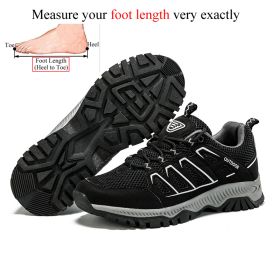 Spring Summer Women Men Outdoor Hiking Shoes Trekking Sneakers Tourism Trail Running Shoes Mountain Buty Trekingowe Damskie - Black - 35