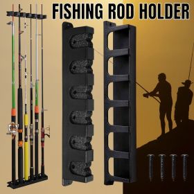 Fishing Rod Rack Vertical Holder Horizontal Wall Mount Boat Pole Stand Storage - Black - Fishing Rod Storage Rack