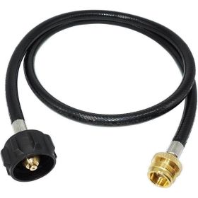 Propane Adapter Hose 1 lb to 20 lb Converter Replacement for QCC1/Type1 Tank - Black - Propane Adapter Hose