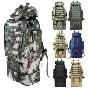 100L Large Military Camping Backpack Waterproof Camo Hiking Travel Tactical Bag - Green