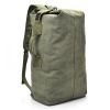 Men's Canvas Backpack Rucksack Hiking Travel Duffle Bag Military Handbag Satchel - Army Green - 35L