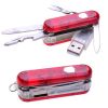 Your Best Friend Swiss Army-Inspired Pocket knife With 16 GB USB Drive - TRANSLUCENT RED