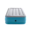 16" Air Mattress with Hand Held 120V Pump - Twin Size - blue.