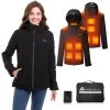 Women's Heated Jacket with Battery Pack, Outdoor Sports Heated Jackets for Women in Black - S