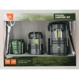 Ozark Trail 3 Pack AAA &AA Batteries LED Camping Lanterns - Ozark Trail