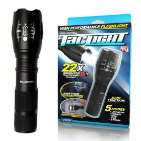 Taclight Tac Flashlight with 5 Modes Zoom 40X Brighter High Lumens Weather Proof Flashlight As Seen on TV - Tac Light