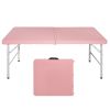 4ft Pink Portable Folding Table Indoor&Outdoor Maximum Weight 135KG Foldable Table for Camping - as Pic