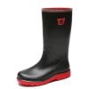 Men's Rain Boots Wear-resistant Waterproof Non-slip Knee High Rain Shoes For Outdoor Working Fishing - Black - 8.5