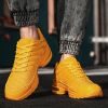 Unisex Outdoor Men Classic Casual Shoes Air Cushion Marathon Running Comfortable Women Sport Lovers Cozy Hiking Multicolor New - Yellow - 43