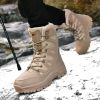 Comfort Beige Outdoor Hiking Boots Couple Men Trekking Shoes Women Big Size Military Tactical Boots For Men hiking sheos snow bo - Beige -S208 - 43