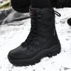 Comfort Beige Outdoor Hiking Boots Couple Men Trekking Shoes Women Big Size Military Tactical Boots For Men hiking sheos snow bo - Black -S208 - 39