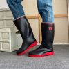 Men's Rain Boots Wear-resistant Waterproof Non-slip Knee High Rain Shoes For Outdoor Working Fishing - Navy Blue - 6