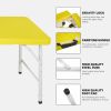 4ft Yellow Portable Folding Table Indoor&Outdoor Maximum Weight 135KG Foldable Table for Camping - as Pic