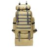 100L Large Military Camping Backpack Waterproof Camo Hiking Travel Tactical Bag - Brown