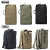 Men's Canvas Backpack Rucksack Hiking Travel Duffle Bag Military Handbag Satchel - Black - 25L