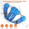 Sport Hydration Vest Running Backpack with 15oz 50oz Water Bladder Adjustable Strap Storage Bag for Trail Running Marathon Race Hiking - Blue