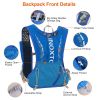 Sport Hydration Vest Running Backpack with 15oz 50oz Water Bladder Adjustable Strap Storage Bag for Trail Running Marathon Race Hiking - Blue