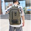 2023 New Outdoor Travel Camping Bag Computer Bag Mountaineering Bag Large Capacity Backpack for Men Canvas High School Backpacks - black