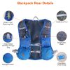 Sport Hydration Vest Running Backpack with 15oz 50oz Water Bladder Adjustable Strap Storage Bag for Trail Running Marathon Race Hiking - Blue