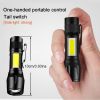 Mini Torch LED Rechargeable Flashlight Portable USB Charging Flashlight High Power Bank Camping Waterproof Long Range Lantern - Flashlight with Box