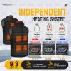 5 Pockets Women's Heated Vest with Battery Pack, Lightweight Down Rechargeable Electric Heated Apparel with 9 Heating Panels Black - XL